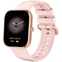 Sytifro Smartwatch Damen Herren, Fitness Tracker Uhr mit 8 Tage Akkulaufzeit Smartwatch, 150+ Sportmodes, Bluetooth 5.3 Sportuhr, Gesundheits-Uhren mit Benachrichtigung, 24/7 Herzfrequenz, Blutsauerstoff, Schlafqualität, Schrittzähler, Sprachassistent und Musiksteuerung etc., IP68 Wasserdichte Fitnessuhr Damen Herren, verfügbar für IOS und Android. rosa