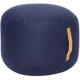 Hübsch - Mochi Pouf Ø50 Dark Blue - 350