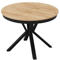 JVmoebel Esstisch Luxus Esstisch Braun Runder Tisch Esszimmer Holz Design Tische (1-St., Esstisch) beige