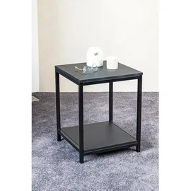 Haku-Möbel Beistelltisch Schwarz Metall 40 x 50 x 40 cm