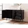 FineBuy Sideboard 120 x 80 x 40 cm Schwarz / Eiche Dekor