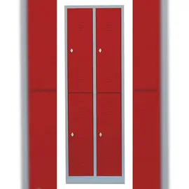 Lüllmann Spind XL 4 Fächer 60 x 50 x 195 rot