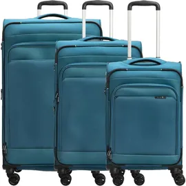 d & n Travel Line 9504 Koffer-Set 3-tlg. polyester/petrol