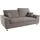 DOMO collection 2,5-Sitzer Franzi, zeitlos und elegant, moderne Sitzheftung, wahlweise mit Kopfteilverstellung, inklusive Zierkissen grau