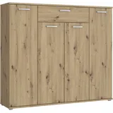 Forte Kombikommode 139,3 x 120,7 x 34,1 cm Beige