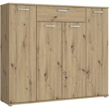 Forte Kombikommode 139,3 x 120,7 x 34,1 cm Beige