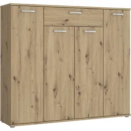 Forte Kombikommode 139,3 x 120,7 x 34,1 cm Beige