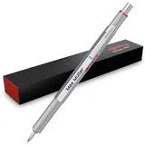 rOtring 600 Kugelschreiber – Metallgehäuse – mit individueller Gravur – Toller Druckkugelschreiber – Personalisierbar – Geschenkidee für Männer & Frauen (Silber)