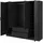 masseno Drehtürenschrank CATERINA 206 x 200 x 51 cm Schwarz