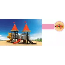 aea Turm Kinderbereich mit Rutschen Burg 5 m x 7,5 m x 7,5 m