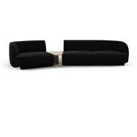 Micadoni Sofa Miley, modular 3-Sitzer schwarz