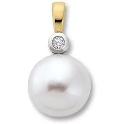 Ketten-Anhänger ONE ELEMENT "0.02 ct Diamant Brillant Anhänger aus 585 Gelbgold", gold, Schmuckanhänger, Damen, 0.02 ct mit Diamant, Gelbgold 585-Diamanten, Gelbgold 585, Diamanten, Damen Gold Schmuck