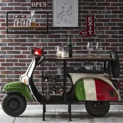 Design Bartresen im Motorroller Style bunt lackiert
