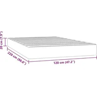 VidaXL Taschenfederkernmatratze Dunkelblau 120x220x20 cm Samt