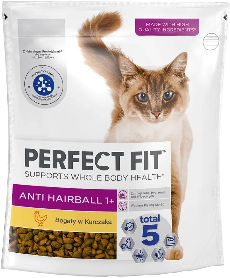 PERFECT FIT (Hairball 1+) 750 g Reich an Huhn – Trockenfutter für Katzen