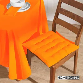 Homescapes Tischdecke 100% Baumwolle 180 cm Rund Orange