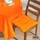 Homescapes Tischdecke 100% Baumwolle 180 cm Rund Orange