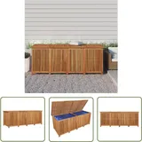 The Living Store - Gartenbox 200x80x75 cm Massivholz Akazie - Holz Gartenbox - Outdoor Box - Gartenaufbewahrung - Gartenmöbel - Akazienholz
