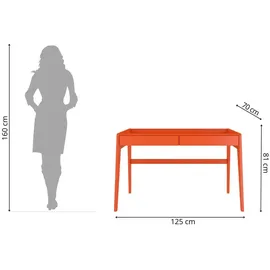 Möbel Kraft Schreibtisch Lisa Orange