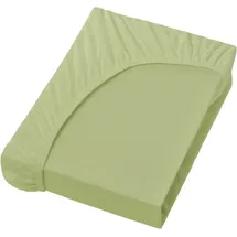 Bella Donna Jersey 90 x 190 - 100 x 220 cm pistazie