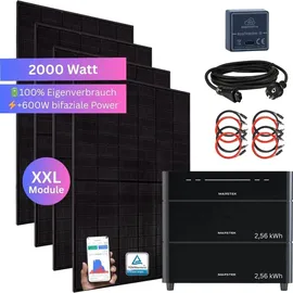 myvoltaics Balkonkraftwerk 2000 Watt inkl. Marstek Venus D 0-7,68 kWh