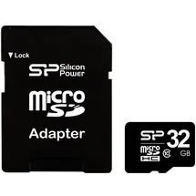 Silicon Power MicroSD Card 32GB SDHC CL.10 inkl. Adapter Multimedia-Technik Micro SD Karten