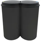 Spetebo Duo Abfalleimer 50 l Schwarz