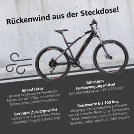 Telefunken M924 27,5 Zoll Mountain E-Bike Aufsteiger anthrazit/rot