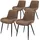 ML-Design 4er Set Esszimmerstühle Wohnzimmerstühle Küchenstuhl Braun, PU-Kunstleder
