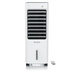 Brandson, Luftkühler mobil mit Wasserkühlung, Turmventilator 50 W mit 5L Wassertank, Luftbefeuchter Ventilator Standventilator, leise