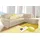 TRENDMANUFAKTUR Ecksofa "Rondo, zeitlos und elegant, bequem, L-Form", beige (creme), B:265cm H:85cm T:190cm, Softlux-Kunstleder;Primabelle-Microfaser;NaturLeder (handschuhweiches Rindsleder in Sitz und Rücken mit SOFTLUX-Kunstleder als Korpus-Bezug);Struktur (23%