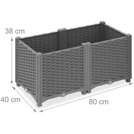 Relaxdays 80 x 38 x 40 cm Grau