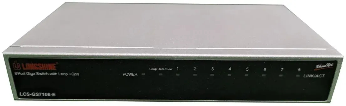Longshine 8-Port 10/100/1000 Mbit/s Desktop Unmanaged Gigabit Ethernet (10/100/1000) Silber