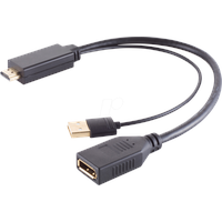ShiverPeaks SHVP BS10-01010 - HDMI Adapter, HDMI-A Stecker > DisplayPort Buchse, 30cm