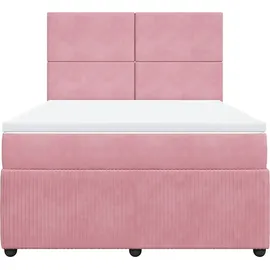 vidaXL Boxspringbett 140 x 200 cm Rosa