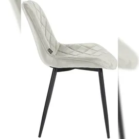 CLP 4er Set Stühle Springs Samt creme