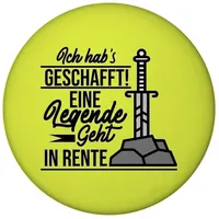 Speecheese Rentner Magnet rund mit Flaschenöffner Spruch Ich habs