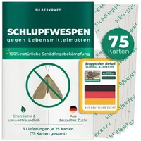 Silberkraft Schlupfwespen gegen Lebensmittelmotten: 3 Lieferungen je 25 Karten