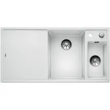 Blanco Axia III 6 S rechts weiß + Excenterbetätigung + InFino + Holzschneidbrett