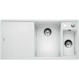 Blanco Axia III 6 S rechts weiß + Excenterbetätigung + InFino + Holzschneidbrett