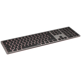 SpeedLink LEVIA Illuminated Bluetooth® Tastatur Deutsch, QWERTZ Schwarz/Grau Geräuscharme Tasten,
