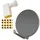 PremiumX DELUXE100 Aluminium Antenne 100cm Digital SAT Schüssel Spiegel in Anthrazit für HDTV 4K mit LNB Octo 0,1 dB zum Direktanschluss von 8 Teiln