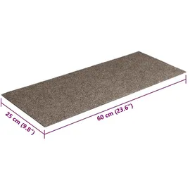 vidaXL Selbstklebende Treppenmatten 15 Stk. 60x25 cm Creme