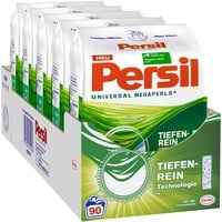 Persil Universal Megaperls, Vollwaschmittel, 90 (5 x 18) Waschladungen, mit Tiefenrein-Plus Technologie und langanhaltender Frische, wirksam bei Temperaturen von 20°C - 95°C