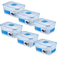 Lock & Lock HPL322 Vorratsdosen transparent 21,0 x 14,6 x 9,4 cm 1,8 l 6-teiliges Set