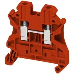 Schneider Electric NSYTRV42RD Linergy Klemmleiste zur Durchleitung, 4mm2, 32A, 1 Ebene, 1x1, Schraube, rot - 50 Stück
