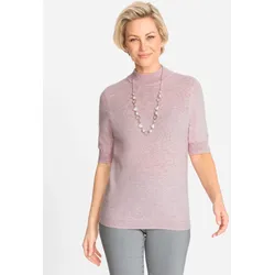 Kaschmirpullover CLASSIC "Kaschmir-Pullover", Damen, Gr. 36/38, rosa (rosé, meliert), 100% Kaschmir, meliert, Kurzarm, Pullover