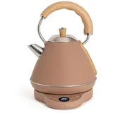CREATE/KETTLE RETRO PRO/Wasserkocher mit Temperaturregelung 1L Mokka/Automatische Abschaltung, Schnellkochfunktion, rutschfester Standfuß, transparentes Sichtfenster, 1200W