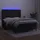 vidaXL Boxspringbett mit Matratze & LED Schwarz 140x200 cm Samt