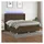 vidaXL Boxspringbett mit Matratze & LED Dunkelbraun 180x200 cm Stoff